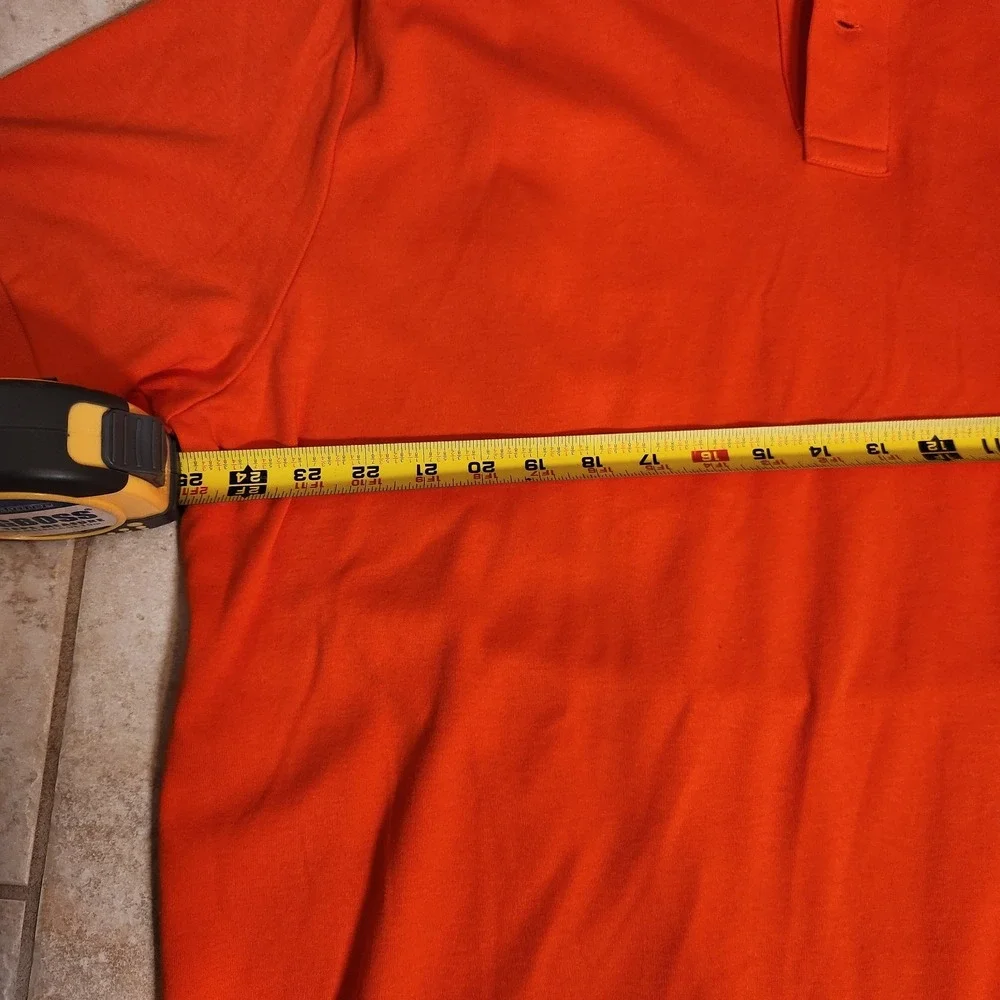 Polo Ralph Lauren Mens XL Tall Orange Polo Shirt Navy Pony 100% Cotton Classic
